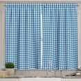 thumbnail image 1 of Ambesonne Kitchen Kitchen Curtains, Picnic Style Motif, 55"x45", Violet Blue White, 1 of 1