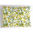 thumbnail image 1 of Ambesonne Kitchen Pillow Sham, Exotic Delicious Garden, 36" X 20", Fern Green Yellow White, 1 of 2