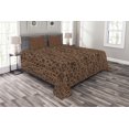 thumbnail image 1 of Ambesonne Kitchen Quilted Bedspread Set 3 Pcs, Bakery Themed Muffins, King Size, Cocoa Redwood, 1 of 3