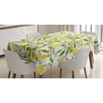 thumbnail image 1 of Ambesonne Kitchen Tablecloth Rectangular Table Cover, Exotic Delicious Garden, 60"x84", Fern Green Yellow White, 1 of 4