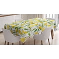 thumbnail image 1 of Ambesonne Kitchen Tablecloth Rectangular Table Cover, Exotic Delicious Garden, 60"x90", Fern Green Yellow White, 1 of 4