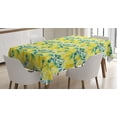 thumbnail image 1 of Ambesonne Kitchen Tablecloth Rectangular Table Cover, Watercolor Murky, 60"x84", Forest Green Yellow, 1 of 4