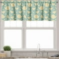 thumbnail image 1 of Ambesonne Kitchen Valance Pack of 2, Tea Cup Teapot British, 42"X12", Pale Yellow Turquoise, 1 of 3