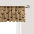 thumbnail image 1 of Ambesonne Kitchen Window Valance, Coffee Cups Espresso, 42" x 18", Chocolate Pale Brown, 1 of 3