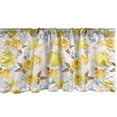 thumbnail image 1 of Ambesonne Kitchen Window Valance, Tea Time Cups Flowers, 54" X 18", Turquoise Yellow, 1 of 3