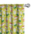 thumbnail image 1 of Ambesonne Kitten 4-Panel Curtains, Tasty Sushi Cat, 56"x95", Yellow Green Multicolor, 1 of 4
