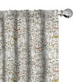 thumbnail image 1 of Ambesonne Kitten Curtains, Funny Cat Family Doodle, Pair of 28"x95", Multicolor, 1 of 5