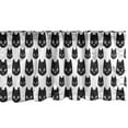 thumbnail image 1 of Ambesonne Kitty Window Valance, Monochrome Style Kitten Heads, 42" x 12", Charcoal Grey and White, 1 of 5