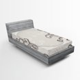 thumbnail image 1 of Ambesonne Kraken Fitted Sheet, Fish Octopus Circular, Twin Size, Dust Taupe, 1 of 2
