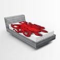 thumbnail image 1 of Ambesonne Kraken Fitted Sheet, Octopus Animal Marine, Twin XL Size, Red, 1 of 2