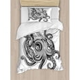 thumbnail image 1 of Ambesonne Kraken Squid Fish with Fins Sea Spiritual Animal Cuttlefish Underwater Alien Artisan Print Duvet Cover Set, 1 of 3