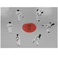 thumbnail image 1 of Ambesonne Kung Fu Jigsaw Puzzle Durable Cardboard, Men in Karate Clothes Moves, 1000 pcs, Pale Grey Vermilion, 1 of 1