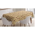 thumbnail image 1 of Ambesonne Ladybug Tablecloth Rectangular Table Cover, Dragonflies and Hearts, 52"x70", Dark Coral Sand Brown, 1 of 3