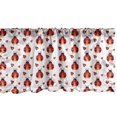 thumbnail image 1 of Ambesonne Ladybug Window Valance, Flat Design Insects, 54" X 12", Vermilion Orange, 1 of 3