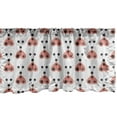thumbnail image 1 of Ambesonne Ladybug Window Valance, Heart Shaped Bug Forms, 54" X 18", Charcoal Grey Pale Grey, 1 of 5