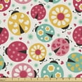 thumbnail image 1 of Ambesonne Ladybugs Fabric by the Yard Upholstery, Abstract Beetle Design, 5 Yards, Multicolor, 1 of 4