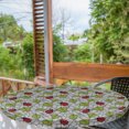 thumbnail image 1 of Ambesonne Ladybugs Fitted Round Tablecloth, Ecological Inspiration, 56"- 60" Diameter, Green Black Red, 1 of 5
