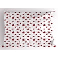 thumbnail image 1 of Ambesonne Ladybugs Pillow Sham, Dotted Winged Animals, 36" X 20", White Black, 1 of 2