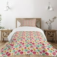 thumbnail image 1 of Ambesonne Ladybugs Quilted Bedspread Set 2 Pcs, Abstract Beetle Design, Twin Size, Multicolor, 1 of 3