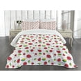 thumbnail image 1 of Ambesonne Ladybugs Quilted Bedspread Set 3 Pcs, Doodle Cartoon, King Size, Multicolor, 1 of 5