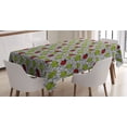 thumbnail image 1 of Ambesonne Ladybugs Tablecloth Rectangular Table Cover, Ecological Inspiration, 60"x84", Green Black Red, 1 of 4