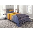 thumbnail image 1 of Ambesonne Lake Quilted Bedspread Set 2 Pcs, Sunset at Paterwoldsemeer, Twin Size, Orange Blue Grey Umber, 1 of 3