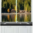 thumbnail image 1 of Ambesonne Lake Tahoe Kitchen Curtains, Carnelian Bay Photo, 55"x39", Multicolor, 1 of 2