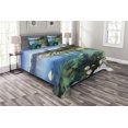 thumbnail image 1 of Ambesonne Lake Tahoe Quilted Bedspread Set 3 Pcs, Summer Lake Photo, Queen Size, Multicolor, 1 of 3