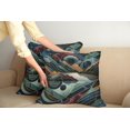 thumbnail image 1 of Ambesonne Lake Throw Pillow Cover Pack of 2, Fibonacci Details Mountains, 2 Pcs-18"x18", Raspberry Pale Teal Blue, 1 of 5