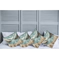 thumbnail image 1 of Ambesonne Lake Throw Pillow Cover Pack of 4, Calm Mountains Scenery Botany, 4 Pcs-36"x36", Pale Teal Tan and Brown, 1 of 5