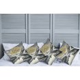 thumbnail image 1 of Ambesonne Lake Throw Pillow Cover Pack of 4, Mandala and Mountain Panorama, 4 Pcs-36"x36", Yellow and Grey, 1 of 5
