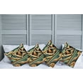 thumbnail image 1 of Ambesonne Lake Throw Pillow Cover Pack of 4, Mountain Landscape Mid Century, 4 Pcs-24" x 24", Orange Almond Green, 1 of 5