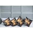 thumbnail image 1 of Ambesonne Lake Throw Pillow Cover Pack of 4, Reflection Snowy Mountain Dawn, 4 Pcs-36"x36", Orange and Dark Blue, 1 of 5
