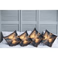 thumbnail image 1 of Ambesonne Lake Throw Pillow Cover Pack of 4, Reflection Snowy Mountain Dawn, 4 Pcs-40"x40", Orange and Dark Blue, 1 of 5