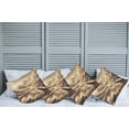 thumbnail image 1 of Ambesonne Lake Throw Pillow Cover Pack of 4, Snowy Mountains Sepia Effect, 4 Pcs-18" x 18", Grey Yellow Warm Taupe, 1 of 5