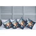 thumbnail image 1 of Ambesonne Lake Throw Pillow Cover Pack of 4, Sunset Horizon Dreamcatcher, 4 Pcs-18" x 18", Slate Blue Orange, 1 of 5
