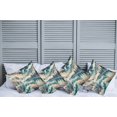 thumbnail image 1 of Ambesonne Lake Throw Pillow Cover Pack of 4, Woodland Mountain Print Cloudy, 4 Pcs-26" x 26", Cadet Blue Peach Teal, 1 of 5