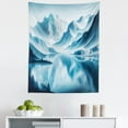 thumbnail image 1 of Ambesonne Lake Wall Hanging Tapestry, Cold Mountain Peaks Icy Water, 23"x28", Pale Blue Petrol Blue, 1 of 2