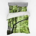 thumbnail image 1 of Ambesonne Landscape Bedding Set 4 Pcs, Jungle Waterfall Tree, Queen, Green Brown, 1 of 2
