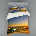 thumbnail image 1 of Ambesonne Landscape Bedding Set 4 Pcs, Mediterranean Valley, Queen, Blue Yellow Green, 1 of 3