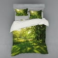 thumbnail image 1 of Ambesonne Landscape Bedding Set 4 Pcs, Summer Park Hamburg, Queen, Green, 1 of 3
