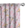 thumbnail image 1 of Ambesonne Landscape Curtains, Romantic Spring Roses, Pair of 28"x95", Rose Pale Orange, 1 of 5