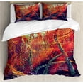 thumbnail image 1 of Ambesonne Landscape Duvet Cover Set, Autumn Fall Scenery, 2-Calking, Orange Purple, 1 of 7
