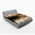 thumbnail image 1 of Ambesonne Landscape Fitted Sheet, Bridge River Forest, Queen Size, Multicolor, 1 of 3