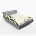 thumbnail image 1 of Ambesonne Landscape Fitted Sheet, Forest Birds on Tree, Full Size, Olive Green Cream, 1 of 3