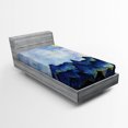 thumbnail image 1 of Ambesonne Landscape Fitted Sheet, Hills Cloud Sky, Twin Size, Yellow Blue, 1 of 2