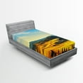 thumbnail image 1 of Ambesonne Landscape Fitted Sheet, Italy Farmland Rural, Twin Size, Blue Yellow, 1 of 2