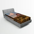 thumbnail image 1 of Ambesonne Landscape Fitted Sheet, Mountain State Park, Twin Size, Brown Blue Green, 1 of 3