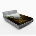 thumbnail image 1 of Ambesonne Landscape Fitted Sheet, Nepal Forest Majestic, Queen Size, Green Pale Yellow, 1 of 2