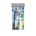 thumbnail image 1 of Ambesonne Landscape Fitted Sheet & Pillow Sham Set, Boat in Venice Italy, Twinxl, Blue Purple Green, 1 of 2